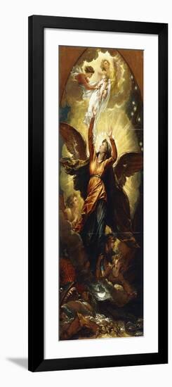 The Woman Clothed with the Sun Fleeth from the Persecution of the Dragon'-Benjamin West-Framed Giclee Print