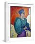 The Woman Has the Umbrella. Painting by Paul Signac (1863-1935), 1893. Oil on Canvas. Dim: 0.65 X 0-Paul Signac-Framed Giclee Print