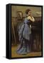 The Woman in Blue, 1874-Jean-Baptiste-Camille Corot-Framed Stretched Canvas