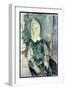 The Woman in Blue-Amedeo Modigliani-Framed Giclee Print