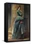 The Woman in Green-Federico Faruffini-Framed Stretched Canvas