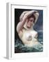 The Woman in the Waves, 1868-Gustave Courbet-Framed Giclee Print