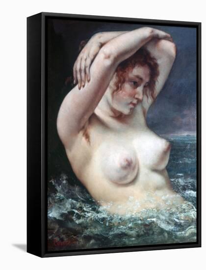 The Woman in the Waves, 1868-Gustave Courbet-Framed Stretched Canvas