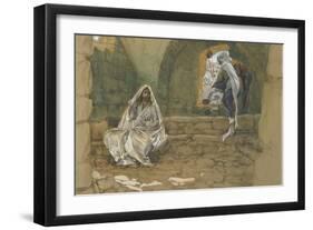 The Woman of Samaria at the Well from 'The Life of Our Lord Jesus Christ'-James Jacques Joseph Tissot-Framed Giclee Print