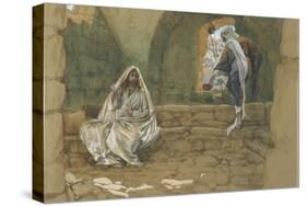 The Woman of Samaria at the Well from 'The Life of Our Lord Jesus Christ'-James Jacques Joseph Tissot-Stretched Canvas