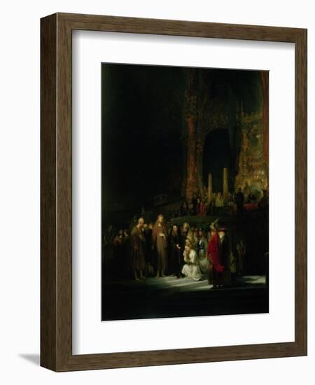 The Woman Taken in Adultery, 1644-Rembrandt van Rijn-Framed Giclee Print