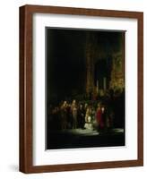 The Woman Taken in Adultery, 1644-Rembrandt van Rijn-Framed Giclee Print