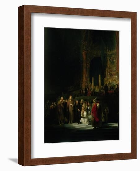 The Woman Taken in Adultery, 1644-Rembrandt van Rijn-Framed Giclee Print