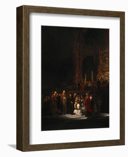 The Woman Taken in Adultery, 1644-Rembrandt van Rijn-Framed Giclee Print