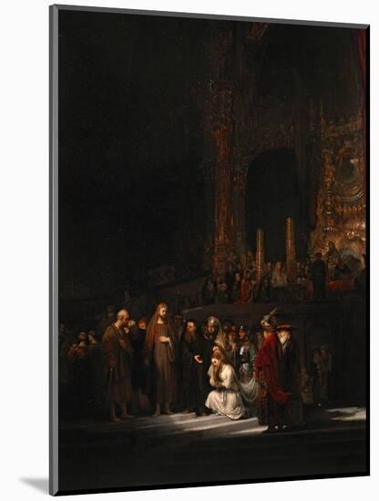 The Woman Taken in Adultery, 1644-Rembrandt van Rijn-Mounted Giclee Print