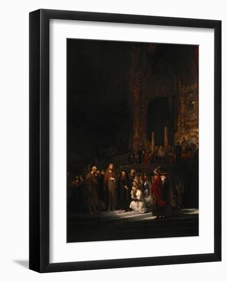 The Woman Taken in Adultery, 1644-Rembrandt van Rijn-Framed Giclee Print