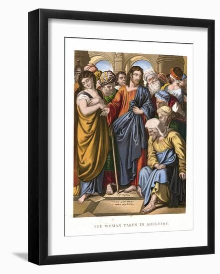 The Woman Taken in Adultery, C1860-null-Framed Giclee Print
