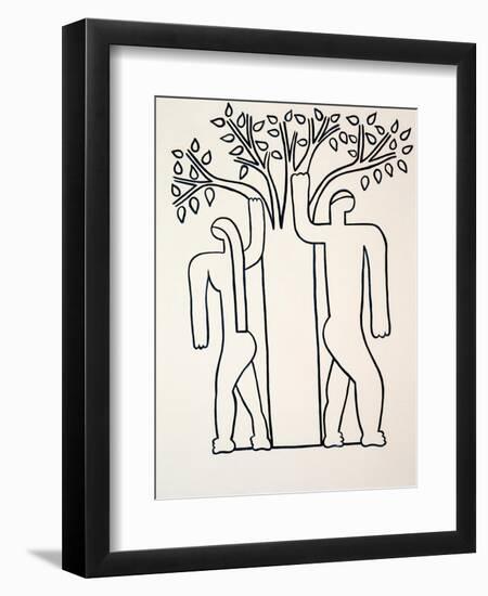 The woman,the man,the tree, 2001,(oil on linen)-Cristina Rodriguez-Framed Giclee Print