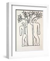 The woman,the man,the tree, 2001,(oil on linen)-Cristina Rodriguez-Framed Giclee Print