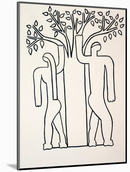 The woman,the man,the tree, 2001,(oil on linen)-Cristina Rodriguez-Mounted Giclee Print