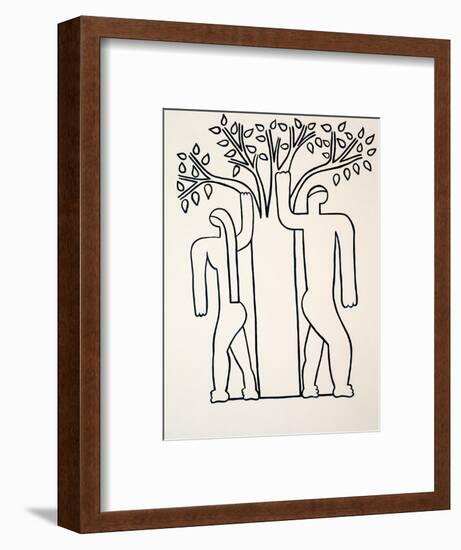 The woman,the man,the tree, 2001,(oil on linen)-Cristina Rodriguez-Framed Giclee Print