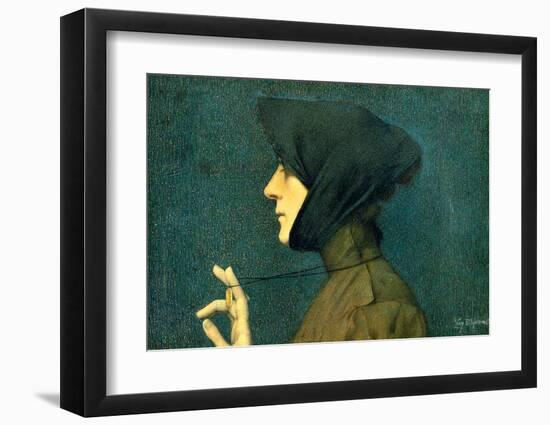 The Woman with a Gold Medallion-Lucien Lévy-Dhurmer-Framed Giclee Print