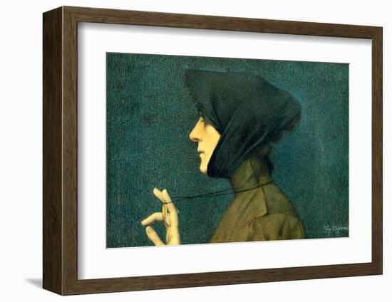 The Woman with a Gold Medallion-Lucien Lévy-Dhurmer-Framed Giclee Print