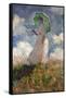 The Woman With a Parasol, 1886-Claude Monet-Framed Stretched Canvas