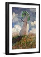 The Woman With a Parasol, 1886-Claude Monet-Framed Giclee Print