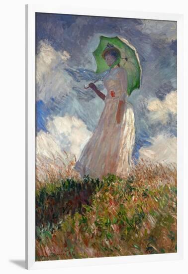 The Woman With a Parasol, 1886-Claude Monet-Framed Giclee Print