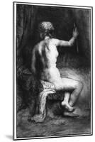 The Woman with the Arrow (Venus and Cupid?), 1661 (Etching, Drypoint and Burin)-Rembrandt van Rijn-Mounted Giclee Print