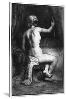 The Woman with the Arrow (Venus and Cupid?), 1661 (Etching, Drypoint and Burin)-Rembrandt van Rijn-Stretched Canvas