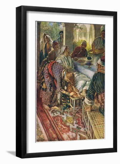 The Woman with the Box of Ointment, Illustration from 'Women of the Bible', Published by the…-Harold Copping-Framed Giclee Print