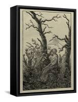 The Woman with the Cobweb Between Bare Trees-Caspar David Friedrich-Framed Stretched Canvas