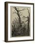 The Woman with the Cobweb Between Bare Trees-Caspar David Friedrich-Framed Premium Giclee Print