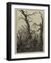 The Woman with the Cobweb Between Bare Trees-Caspar David Friedrich-Framed Giclee Print