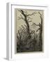 The Woman with the Cobweb Between Bare Trees-Caspar David Friedrich-Framed Giclee Print