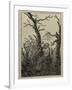 The Woman with the Cobweb Between Bare Trees-Caspar David Friedrich-Framed Giclee Print