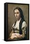 The Woman with the Pearl, C1842-Jean-Baptiste-Camille Corot-Framed Stretched Canvas