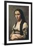 The Woman with the Pearl (La Femme a La Perle)-Jean-Baptiste-Camille Corot-Framed Premium Giclee Print
