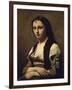 The Woman with the Pearl-Jean-Baptiste-Camille Corot-Framed Premium Giclee Print