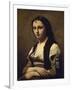 The Woman with the Pearl-Jean-Baptiste-Camille Corot-Framed Premium Giclee Print