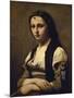 The Woman with the Pearl-Jean-Baptiste-Camille Corot-Mounted Premium Giclee Print