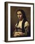 The Woman with the Pearl-Jean-Baptiste-Camille Corot-Framed Giclee Print