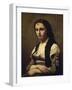 The Woman with the Pearl-Jean-Baptiste-Camille Corot-Framed Giclee Print