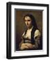 The Woman with the Pearl-Jean-Baptiste-Camille Corot-Framed Giclee Print