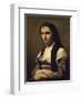 The Woman with the Pearl-Jean-Baptiste-Camille Corot-Framed Giclee Print