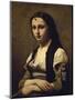 The Woman with the Pearl-Jean-Baptiste-Camille Corot-Mounted Giclee Print