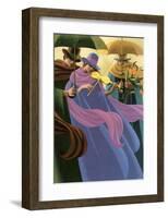 The Woman with the Yellow Violin-Claude Theberge-Framed Art Print