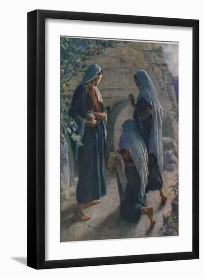 The Women at the Sepulchre, Illustration from 'Women of the Bible', Published by the Religious…-Harold Copping-Framed Giclee Print