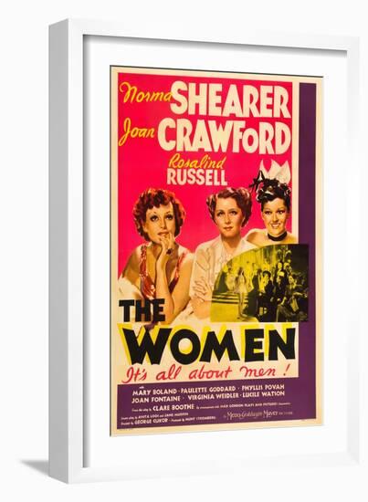 THE WOMEN, from left: Joan Crawford, Norma Shearer, Rosalind Russell, 1939-null-Framed Art Print