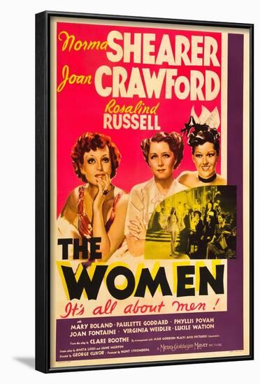 THE WOMEN, from left: Joan Crawford, Norma Shearer, Rosalind Russell, 1939-null-Framed Art Print