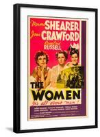 THE WOMEN, from left: Joan Crawford, Norma Shearer, Rosalind Russell, 1939-null-Framed Art Print
