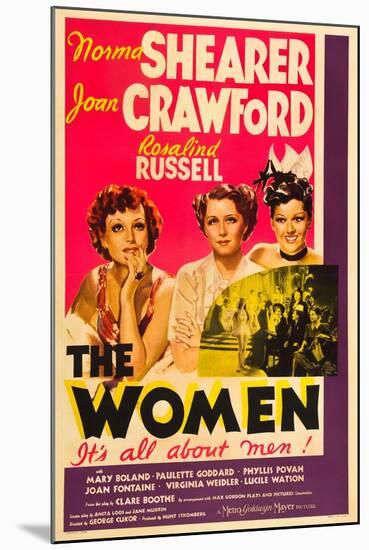THE WOMEN, from left: Joan Crawford, Norma Shearer, Rosalind Russell, 1939-null-Mounted Art Print