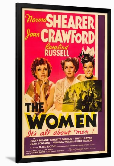 THE WOMEN, from left: Joan Crawford, Norma Shearer, Rosalind Russell, 1939-null-Framed Art Print